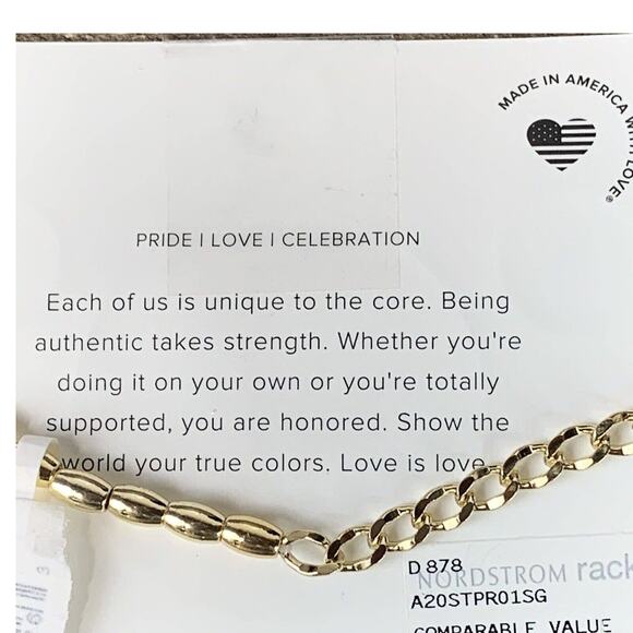 ALEX AND ANI Color Infusion Charm "PRIDE" Colorful Bracelet Shiny Gold NEW - Picture 5 of 7